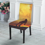 Brave Firefighter With Axe Print Dining Chair Slipcover