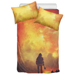 Brave Firefighter With Axe Print Duvet Cover Bedding Set