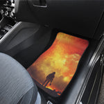 Brave Firefighter With Axe Print Front Car Floor Mats
