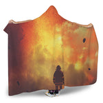 Brave Firefighter With Axe Print Hooded Blanket