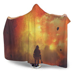 Brave Firefighter With Axe Print Hooded Blanket