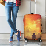 Brave Firefighter With Axe Print Luggage Cover