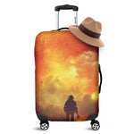 Brave Firefighter With Axe Print Luggage Cover
