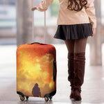 Brave Firefighter With Axe Print Luggage Cover