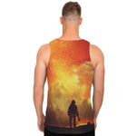 Brave Firefighter With Axe Print Men's Tank Top