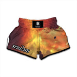 Brave Firefighter With Axe Print Muay Thai Boxing Shorts