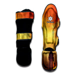 Brave Firefighter With Axe Print Muay Thai Shin Guard