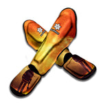 Brave Firefighter With Axe Print Muay Thai Shin Guard