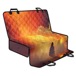 Brave Firefighter With Axe Print Pet Car Back Seat Cover