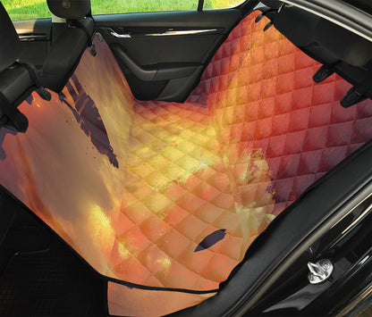Brave Firefighter With Axe Print Pet Car Back Seat Cover