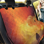 Brave Firefighter With Axe Print Pet Car Back Seat Cover