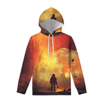 Brave Firefighter With Axe Print Pullover Hoodie