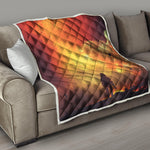 Brave Firefighter With Axe Print Quilt