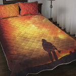 Brave Firefighter With Axe Print Quilt Bed Set