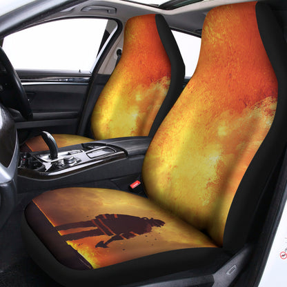 Brave Firefighter With Axe Print Universal Fit Car Seat Covers