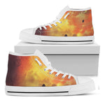 Brave Firefighter With Axe Print White High Top Shoes