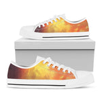 Brave Firefighter With Axe Print White Low Top Shoes