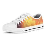 Brave Firefighter With Axe Print White Low Top Shoes