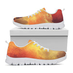 Brave Firefighter With Axe Print White Sneakers