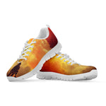 Brave Firefighter With Axe Print White Sneakers