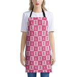 Breast Cancer Awareness Pattern Print Apron