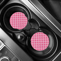 Breast Cancer Awareness Pattern Print Car Coasters
