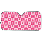 Breast Cancer Awareness Pattern Print Car Sun Shade