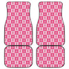 Breast Cancer Awareness Pattern Print Front and Back Car Floor Mats