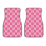 Breast Cancer Awareness Pattern Print Front Car Floor Mats