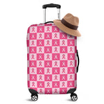 Breast Cancer Awareness Pattern Print Luggage Cover