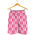 Breast Cancer Awareness Pattern Print Men's Shorts