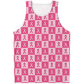 Breast Cancer Awareness Pattern Print Men's Tank Top