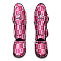 Breast Cancer Awareness Pattern Print Muay Thai Shin Guards