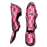 Breast Cancer Awareness Pattern Print Muay Thai Shin Guard