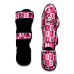 Breast Cancer Awareness Pattern Print Muay Thai Shin Guard