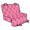 Breast Cancer Awareness Pattern Print Pet Car Back Seat Cover