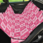 Breast Cancer Awareness Pattern Print Pet Car Back Seat Cover