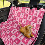 Breast Cancer Awareness Pattern Print Pet Car Back Seat Cover