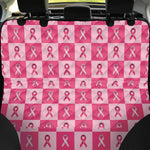 Breast Cancer Awareness Pattern Print Pet Car Back Seat Cover