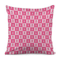 Breast Cancer Awareness Pattern Print Pillow Cover