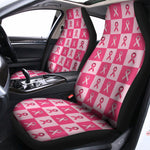 Breast Cancer Awareness Pattern Print Universal Fit Car Seat Covers