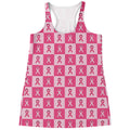 Breast Cancer Awareness Pattern Print Women's Racerback Tank Top