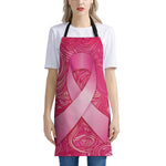 Breast Cancer Awareness Ribbon Print Apron