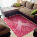 Breast Cancer Awareness Ribbon Print Floor Mat