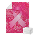 Breast Cancer Awareness Ribbon Print Blanket