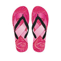 Breast Cancer Awareness Ribbon Print Flip Flops
