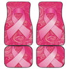 Breast Cancer Awareness Ribbon Print Front and Back Car Floor Mats