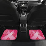 Breast Cancer Awareness Ribbon Print Front and Back Car Floor Mats