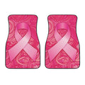 Breast Cancer Awareness Ribbon Print Front Car Floor Mats