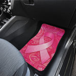 Breast Cancer Awareness Ribbon Print Front Car Floor Mats